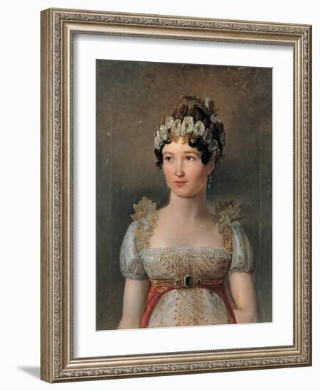 Portrait of Carolina Murat-Wicar Jean-Baptiste-Framed Giclee Print