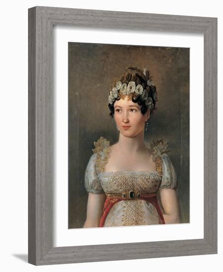 Portrait of Carolina Murat-Wicar Jean-Baptiste-Framed Giclee Print
