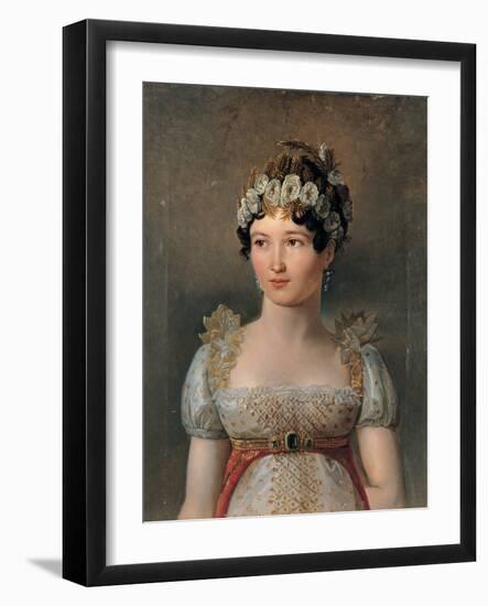 Portrait of Carolina Murat-Wicar Jean-Baptiste-Framed Giclee Print