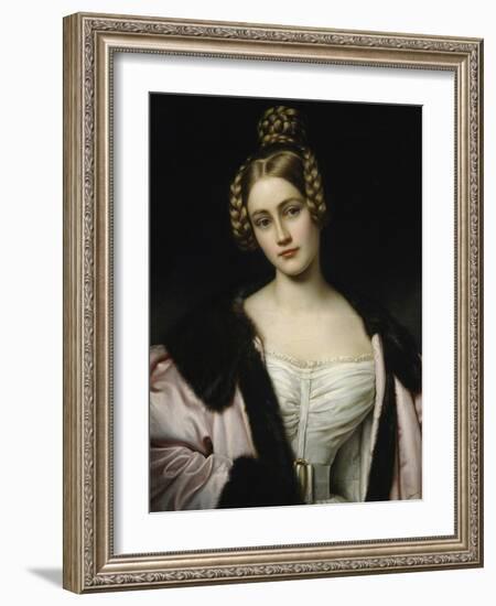 Portrait of Caroline Grafin Holnstein (1815-59), 1834-Joseph Carl Stieler-Framed Giclee Print