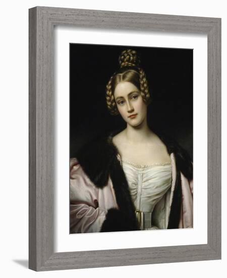 Portrait of Caroline Grafin Holnstein (1815-59), 1834-Joseph Carl Stieler-Framed Giclee Print