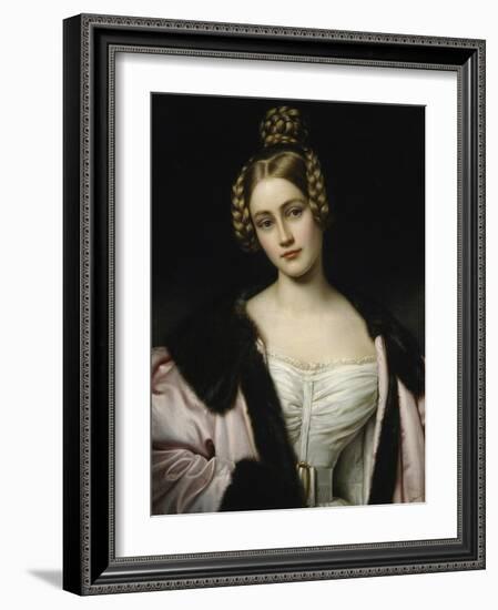 Portrait of Caroline Grafin Holnstein (1815-59), 1834-Joseph Carl Stieler-Framed Giclee Print