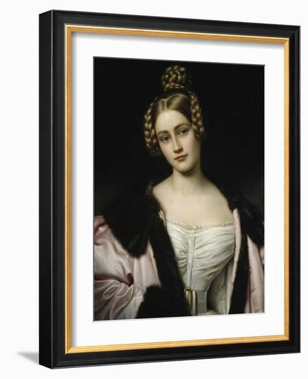 Portrait of Caroline Grafin Holnstein (1815-59), 1834-Joseph Carl Stieler-Framed Giclee Print