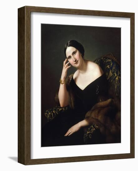 Portrait of Caterina Bonvicini Cardinale-Francesco Hayez-Framed Giclee Print