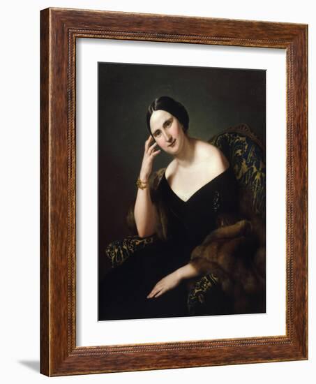 Portrait of Caterina Bonvicini Cardinale-Francesco Hayez-Framed Giclee Print