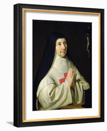 Portrait of Catherine-Agnes Arnauld, 1662-Philippe De Champaigne-Framed Giclee Print