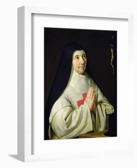 Portrait of Catherine-Agnes Arnauld, 1662-Philippe De Champaigne-Framed Giclee Print