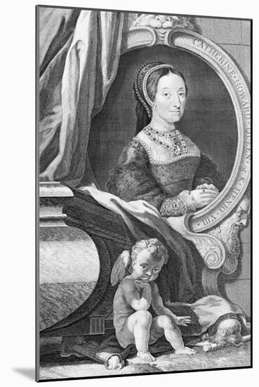 Portrait of Catherine Howard, Engraved by Jacobus Houbraken-Hans Holbein the Younger-Mounted Giclee Print