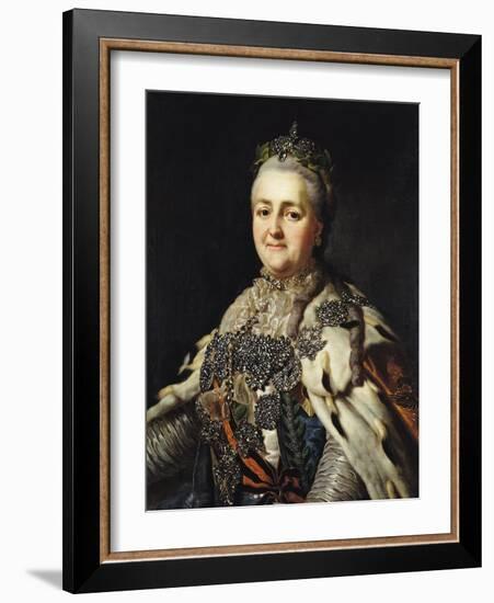 Portrait of Catherine II (1729-96) of Russia-Alexander Roslin-Framed Giclee Print