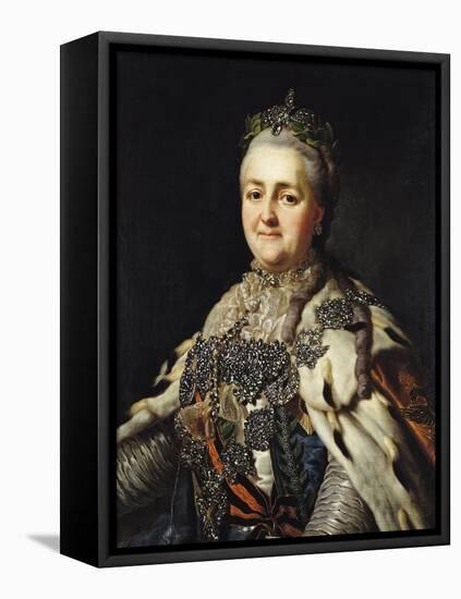 Portrait of Catherine II (1729-96) of Russia-Alexander Roslin-Framed Premier Image Canvas