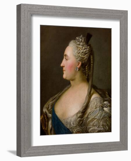 Portrait of Catherine II, 1763-Fjodor Rokotov-Framed Giclee Print