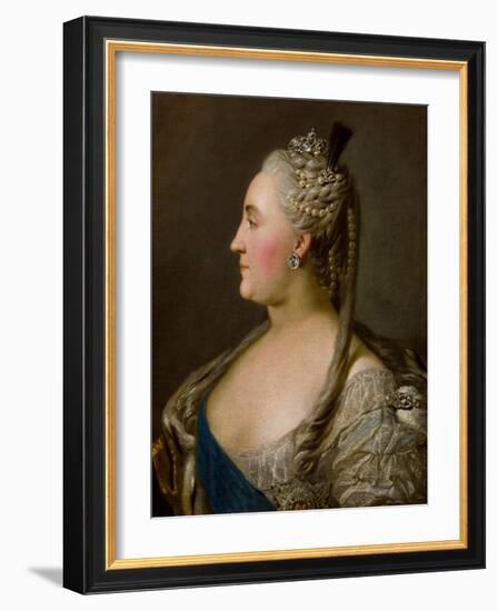 Portrait of Catherine II, 1763-Fjodor Rokotov-Framed Giclee Print