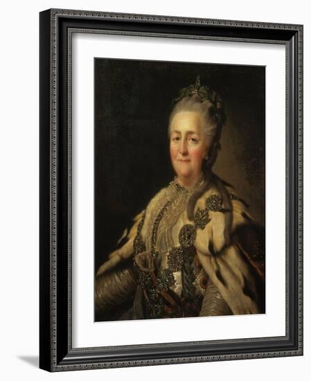 Portrait of Catherine II, 1780-Fjodor Rokotov-Framed Giclee Print