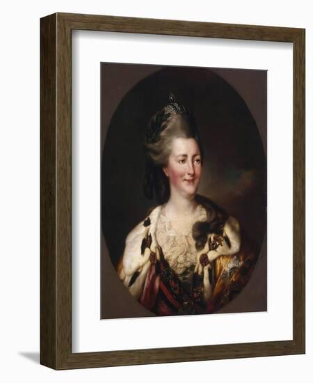 Portrait of Catherine Ii, 1782-Richard Brompton-Framed Premium Giclee Print