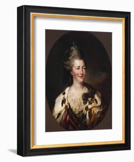 Portrait of Catherine Ii, 1782-Richard Brompton-Framed Premium Giclee Print