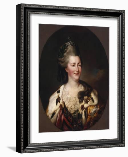 Portrait of Catherine Ii, 1782-Richard Brompton-Framed Giclee Print