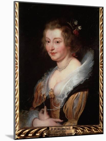 Portrait of Catherine Manners, Duchess of Buckingham, C.1625-29 (Oil on Canvas)-Peter Paul Rubens-Mounted Giclee Print