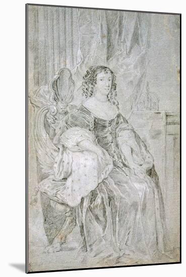 Portrait of Catherine of Braganza (1638-170), 1670S-Sir Peter Lely-Mounted Giclee Print