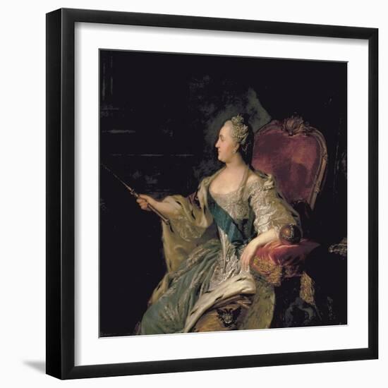 Portrait of Catherine The Great, 1763-Fedor Stepanovich Rokotov-Framed Giclee Print