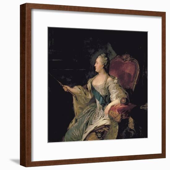 Portrait of Catherine The Great, 1763-Fedor Stepanovich Rokotov-Framed Giclee Print