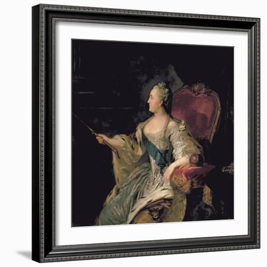 Portrait of Catherine The Great, 1763-Fedor Stepanovich Rokotov-Framed Giclee Print