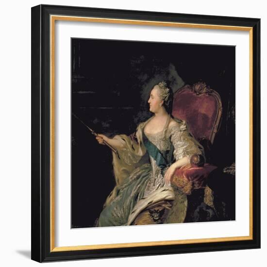 Portrait of Catherine The Great, 1763-Fedor Stepanovich Rokotov-Framed Giclee Print