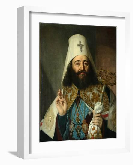 Portrait of Catholicos-Patriarch of All Georgia Anton II (1788-181), 1811-Vladimir Lukich Borovikovsky-Framed Giclee Print