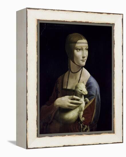 Portrait of Cecilia Gallerani (Lady with an Ermine)-Leonardo da Vinci-Framed Premier Image Canvas