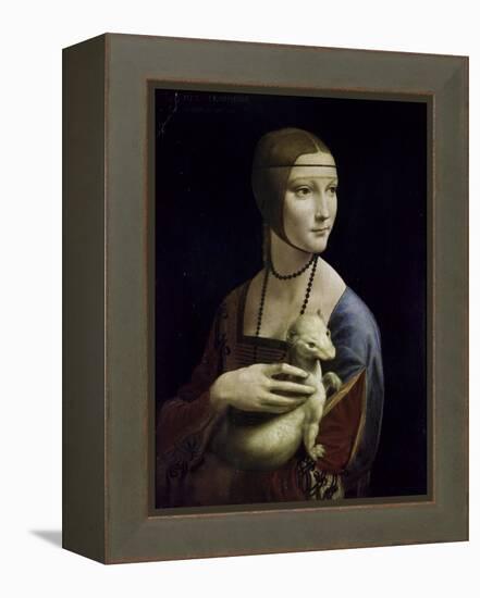 Portrait of Cecilia Gallerani (Lady with an Ermine)-Leonardo da Vinci-Framed Premier Image Canvas