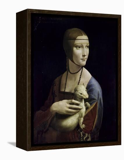 Portrait of Cecilia Gallerani (Lady with an Ermine)-Leonardo da Vinci-Framed Premier Image Canvas