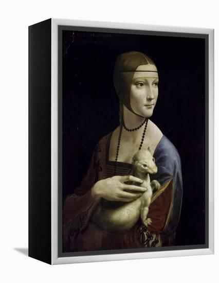 Portrait of Cecilia Gallerani (Lady with an Ermine)-Leonardo da Vinci-Framed Premier Image Canvas