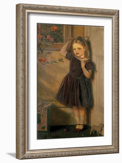 Portrait of Cecily Palgrave, 19th Century-Arthur Hughes-Framed Giclee Print