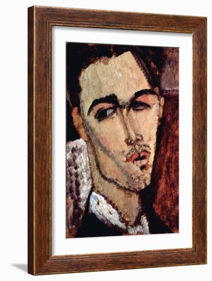 Portrait of Celso Laga-Amedeo Modigliani-Framed Art Print