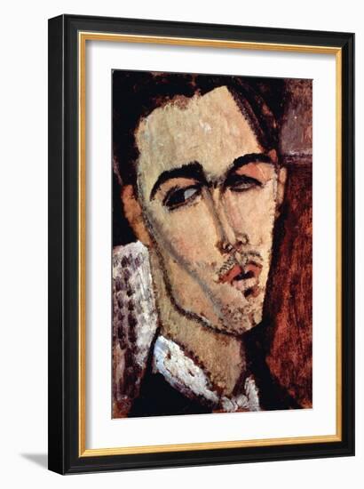 Portrait of Celso Laga-Amedeo Modigliani-Framed Art Print