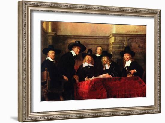 Portrait of Chairman of the Cloth Makers Guild-Rembrandt van Rijn-Framed Art Print