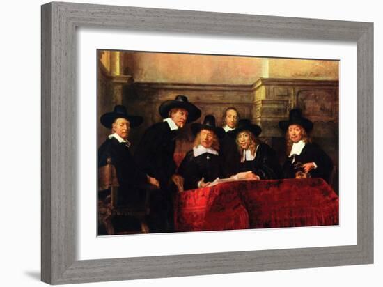 Portrait of Chairman of the Cloth Makers Guild-Rembrandt van Rijn-Framed Art Print
