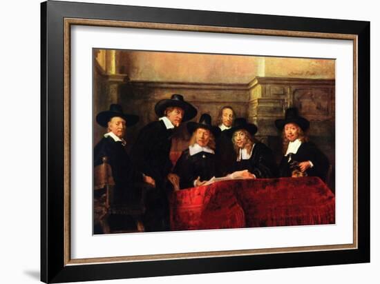 Portrait of Chairman of the Cloth Makers Guild-Rembrandt van Rijn-Framed Art Print