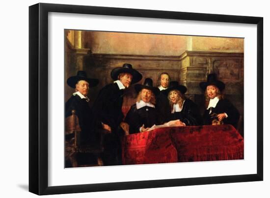 Portrait of Chairman of the Cloth Makers Guild-Rembrandt van Rijn-Framed Art Print