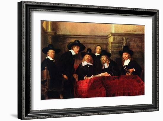 Portrait of Chairman of the Cloth Makers Guild-Rembrandt van Rijn-Framed Art Print