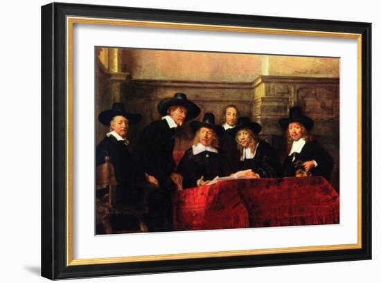 Portrait of Chairman of the Cloth Makers Guild-Rembrandt van Rijn-Framed Art Print