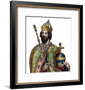 Portrait of Charlemagne (742-814), King of the Franks-French School-Framed Giclee Print
