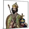 Portrait of Charlemagne (742-814), King of the Franks-French School-Mounted Giclee Print