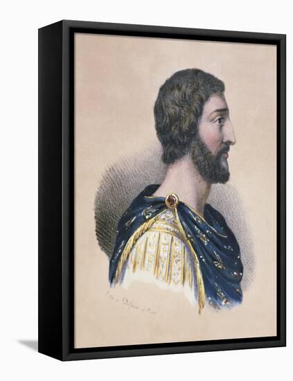 Portrait of Charlemagne-null-Framed Premier Image Canvas