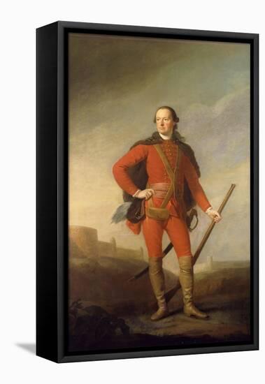 Portrait of Charles, 5th Earl of Elgin and 9th Earl of Kincardine, Standing Full Length in a…-Allan Ramsay-Framed Premier Image Canvas