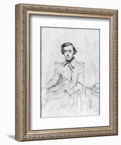 Portrait of Charles Alexis Henri Clerel De Tocqueville, 1844-Theodore Chasseriau-Framed Giclee Print