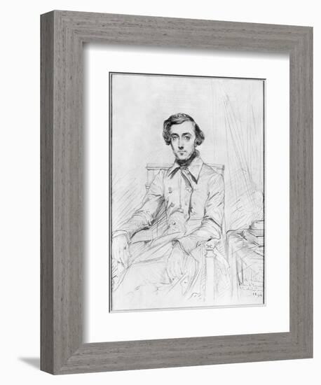 Portrait of Charles Alexis Henri Clerel De Tocqueville, 1844-Theodore Chasseriau-Framed Giclee Print