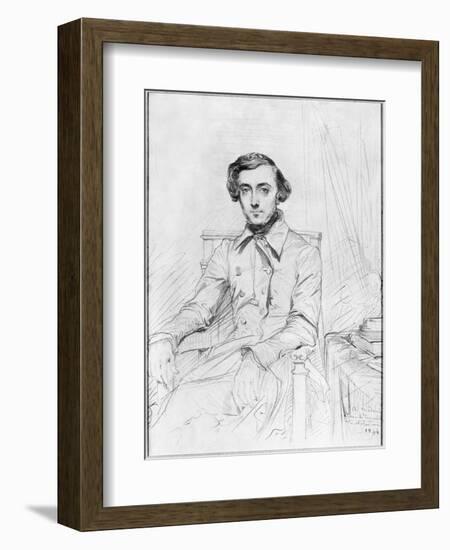 Portrait of Charles Alexis Henri Clerel De Tocqueville, 1844-Theodore Chasseriau-Framed Giclee Print