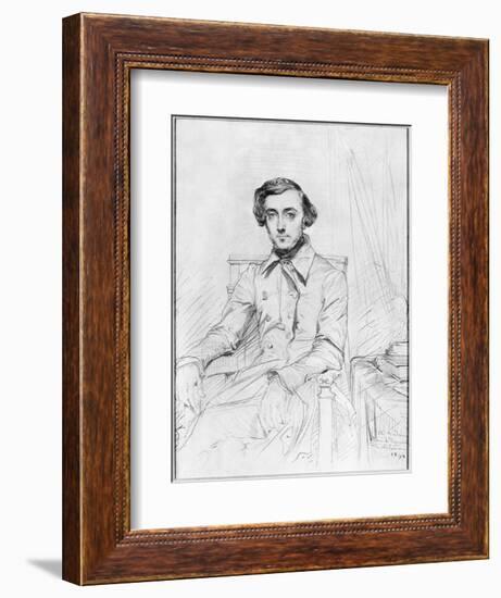 Portrait of Charles Alexis Henri Clerel De Tocqueville, 1844-Theodore Chasseriau-Framed Giclee Print