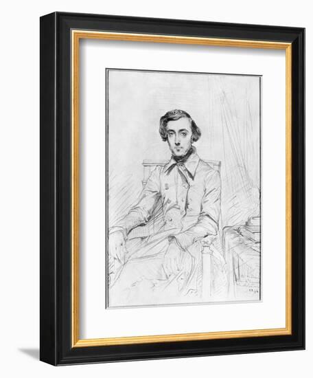 Portrait of Charles Alexis Henri Clerel De Tocqueville, 1844-Theodore Chasseriau-Framed Giclee Print