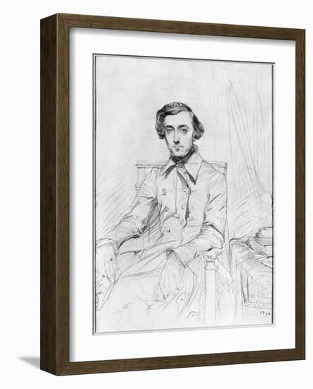 Portrait of Charles Alexis Henri Clerel De Tocqueville, 1844-Theodore Chasseriau-Framed Giclee Print